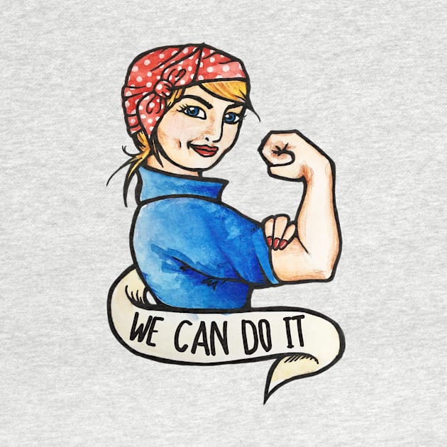 We can do it Feminist Rosie the Riveter by bubbsnugg